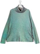Dkny Kids Metallic Effect Sweater - Blue