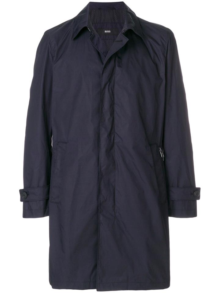 Boss Hugo Boss Single Breasted Coat - Blue