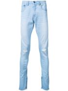 Monkey Time Distressed Skinny Jeans, Men's, Size: Medium, Blue, Cotton