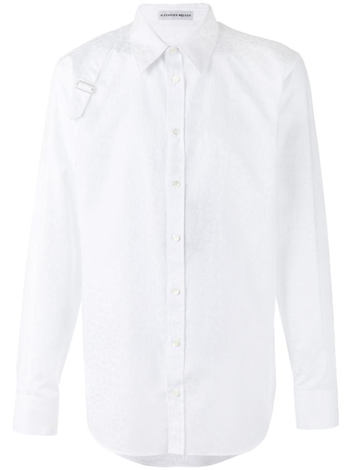 Alexander Mcqueen Harness Leopard Detail Shirt - White