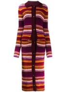 House Of Holland Striped Cardi-coat - Purple