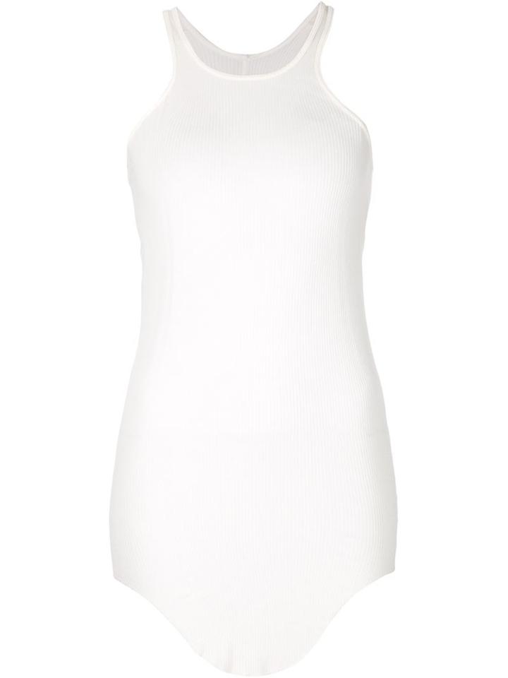 Rick Owens Curved Hem Tank Top, Women's, Size: 4, White, Viscose/silk