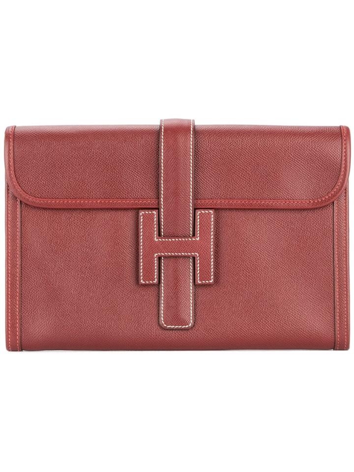 Hermès Vintage Jige Pm Clutch - Red