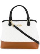 Love Moschino Quilted Colour Block Tote - White