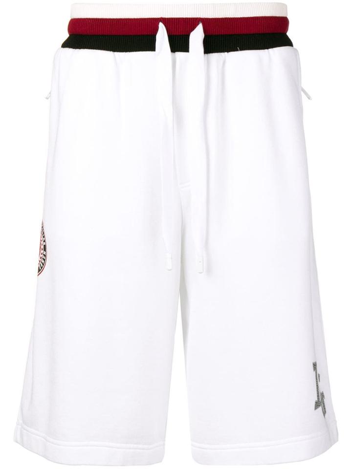 Dolce & Gabbana King Patch Track Shorts - White