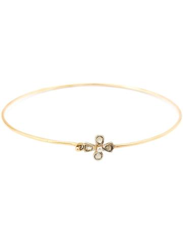 Mathilde Danglade Diamond Flower Bracelet, Women's, Metallic