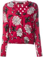 Twin-set Floral And Polka Dot Cardigan