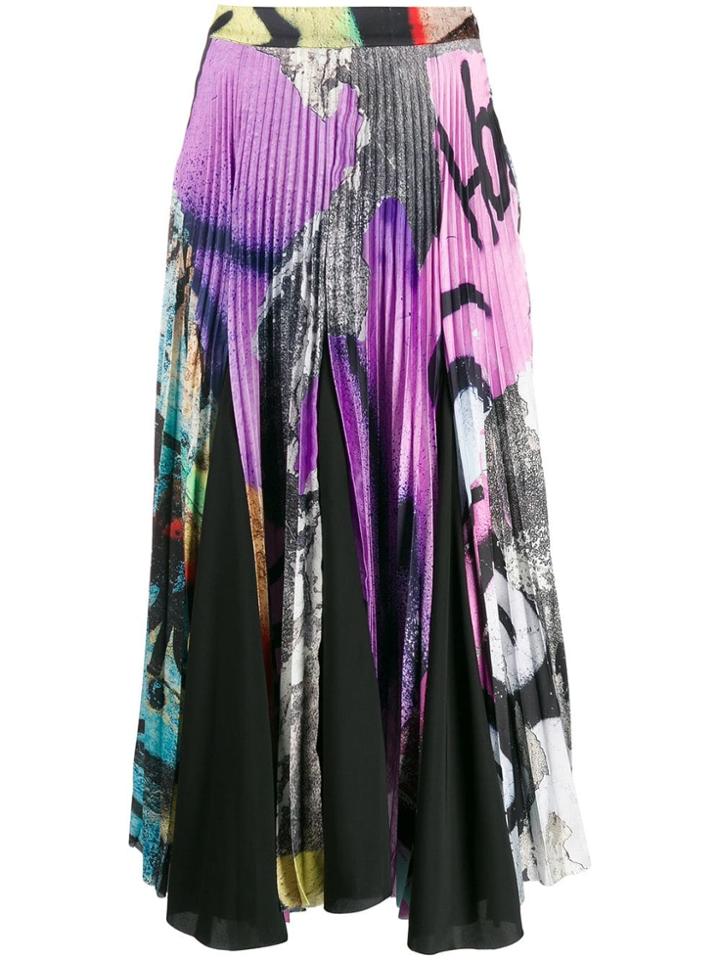 Marques'almeida Satin Graffiti Skirt - Black