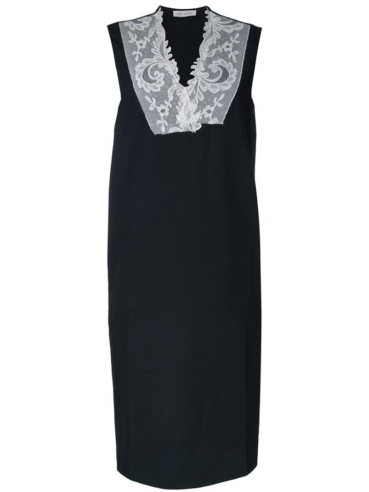 Ms Min Lace Detail Shift Dress, Women's, Size: 6, Black, Wool