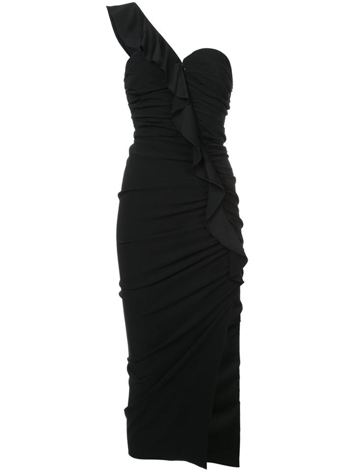Veronica Beard One Shoulder Dress - Black