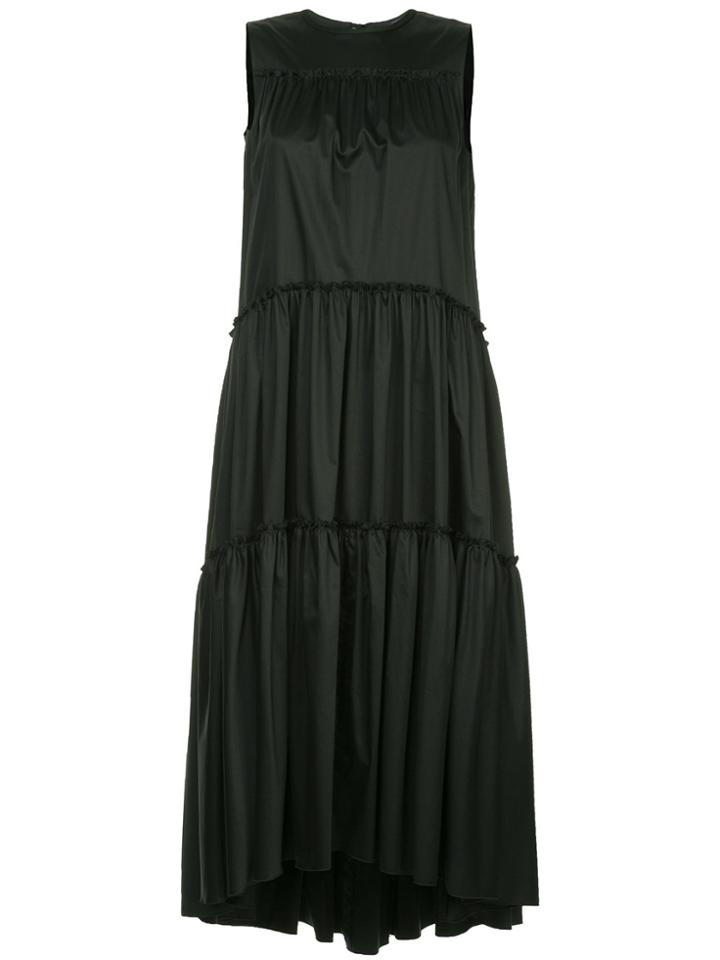 Astraet Flared Pleated Midi Dress - Black
