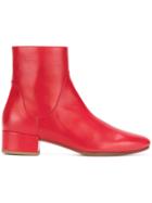 Francesco Russo Low Heel Boots - Red