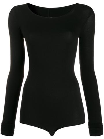 Rick Owens Lilies Boat Neck Body - Black