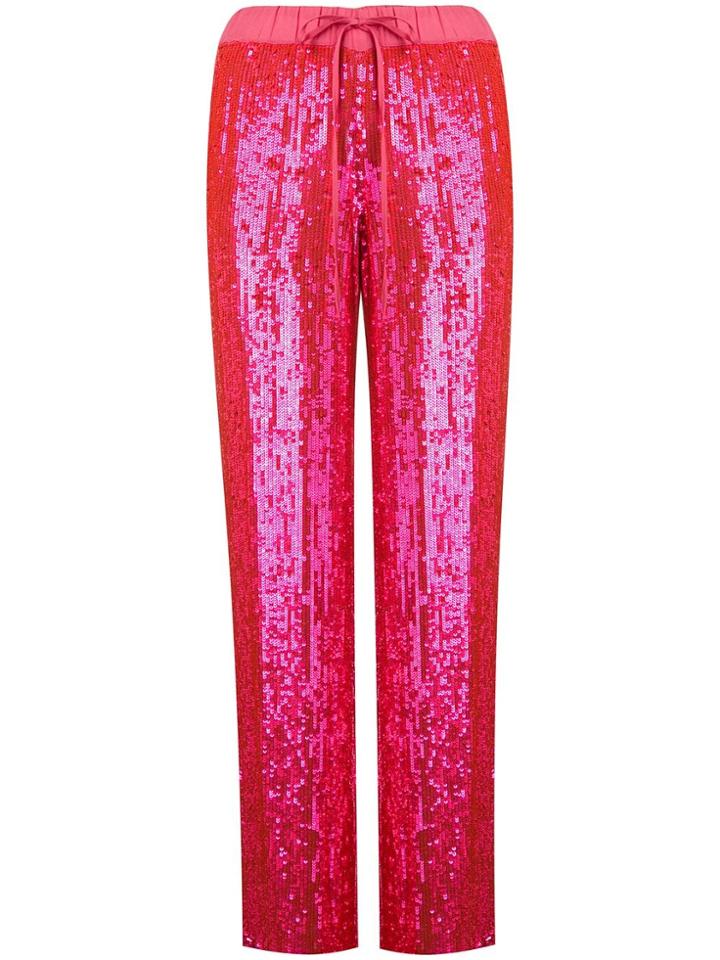 P.a.r.o.s.h. Sequin Wide-leg Trousers - Pink