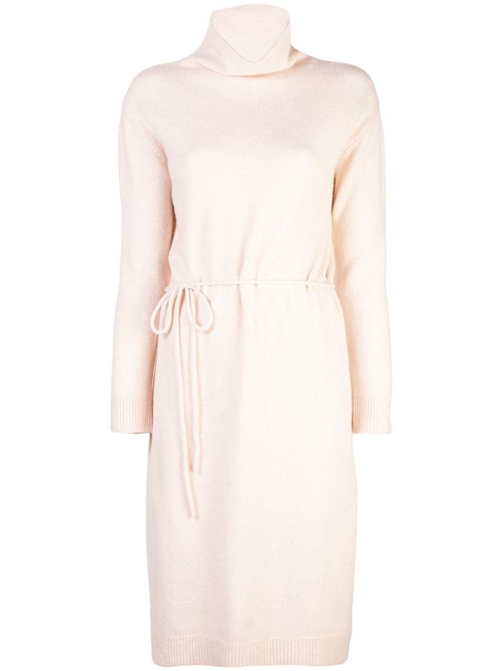 Vince Roll Neck Jumper Dress - Pink