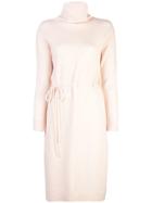 Vince Roll Neck Jumper Dress - Pink