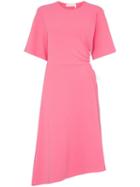 See By Chloé Asymmetric Cutout Midi Dress - Pink