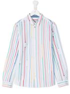 Paul Smith Junior Rainbow Striped Shirt, Boy's, Size: 16 Yrs, White