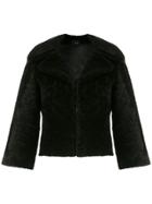 Andrea Bogosian Shearling Coat - Black