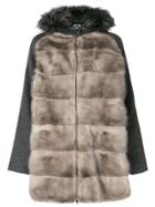 P.a.r.o.s.h. Fur Panelled Jacket - Grey