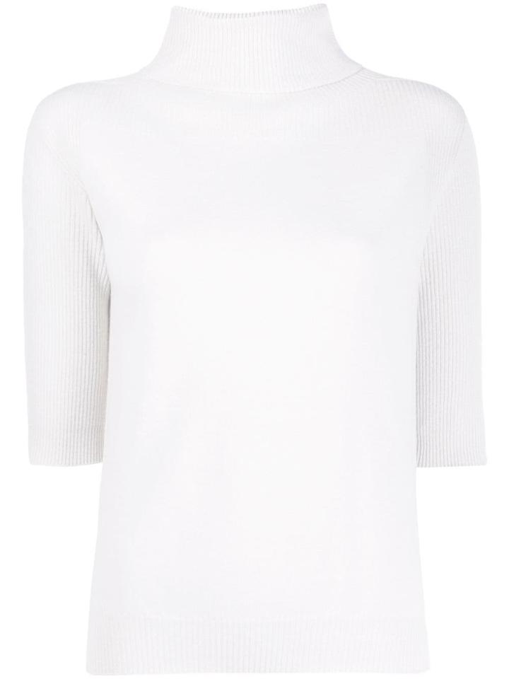 D.exterior Roll Neck Fine Knit Jumper - Neutrals