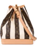 Louis Vuitton Vintage Striped Monogram Shoulder Bag, Women's, Nude/neutrals