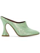 Sies Marjan Pointed Toe Mules - Green