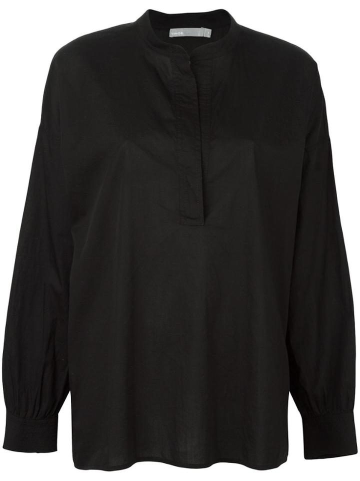 Vince Gathered Back Shirt - Black