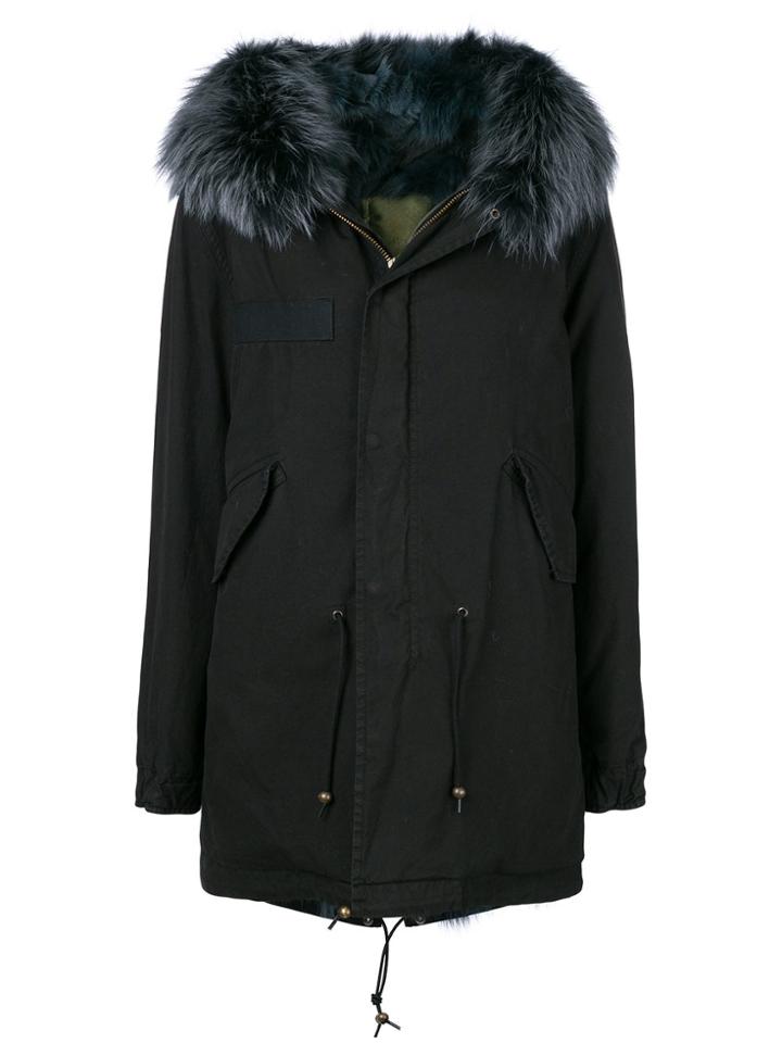 Mr & Mrs Italy Slim-fit Midi Parka Coat - Black