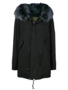 Mr & Mrs Italy Slim-fit Midi Parka Coat - Black