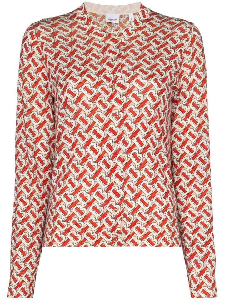 Burberry Tb Monogram Print Jumper - Red