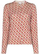 Burberry Tb Monogram Print Jumper - Red