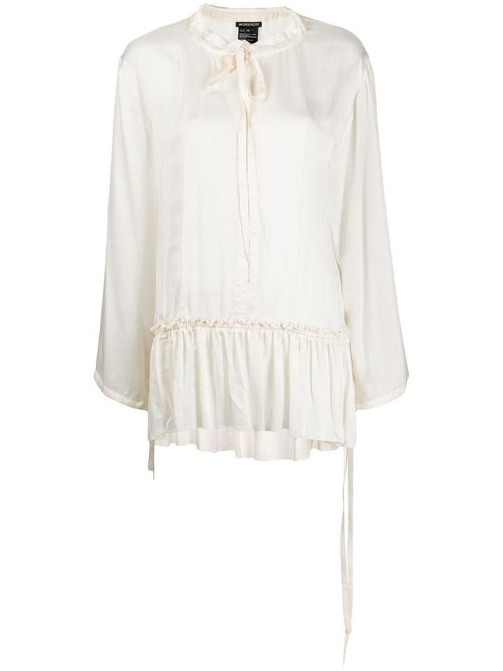 Ann Demeulemeester Neck Tie Blouse - Neutrals