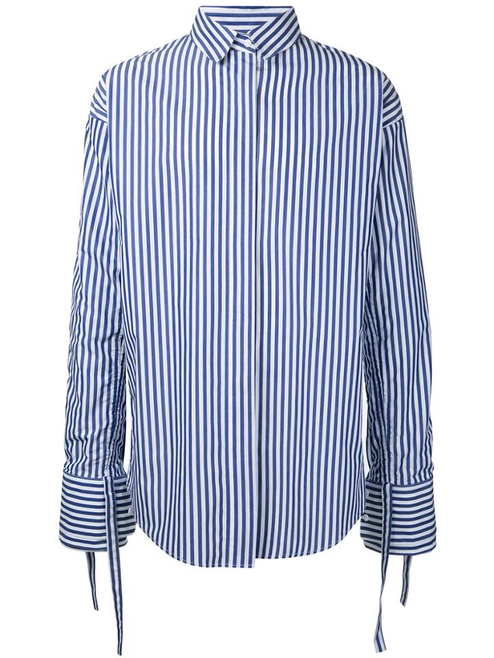 Strateas Carlucci Veil Macro Striped Shirt - Blue