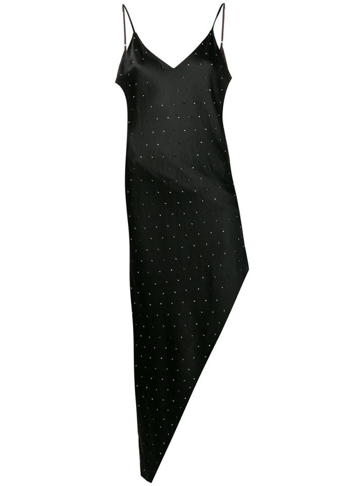 Amiri Asymmetric Studded Dress - Black