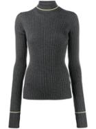 Maison Margiela Ribbed Roll Neck Sweater - Grey