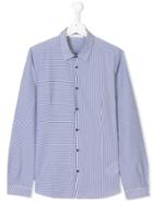 Tagliatore Junior Striped Shirt - Blue