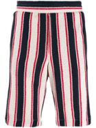 Tagliatore Striped Knitted Shorts - White
