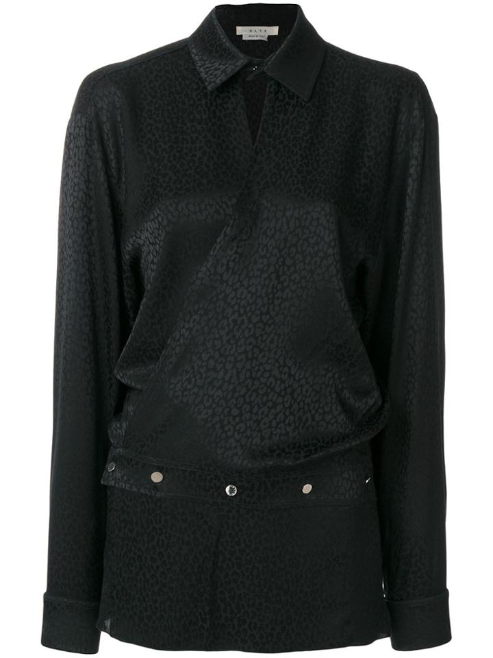 Alyx Leopard Print Blouse - Black