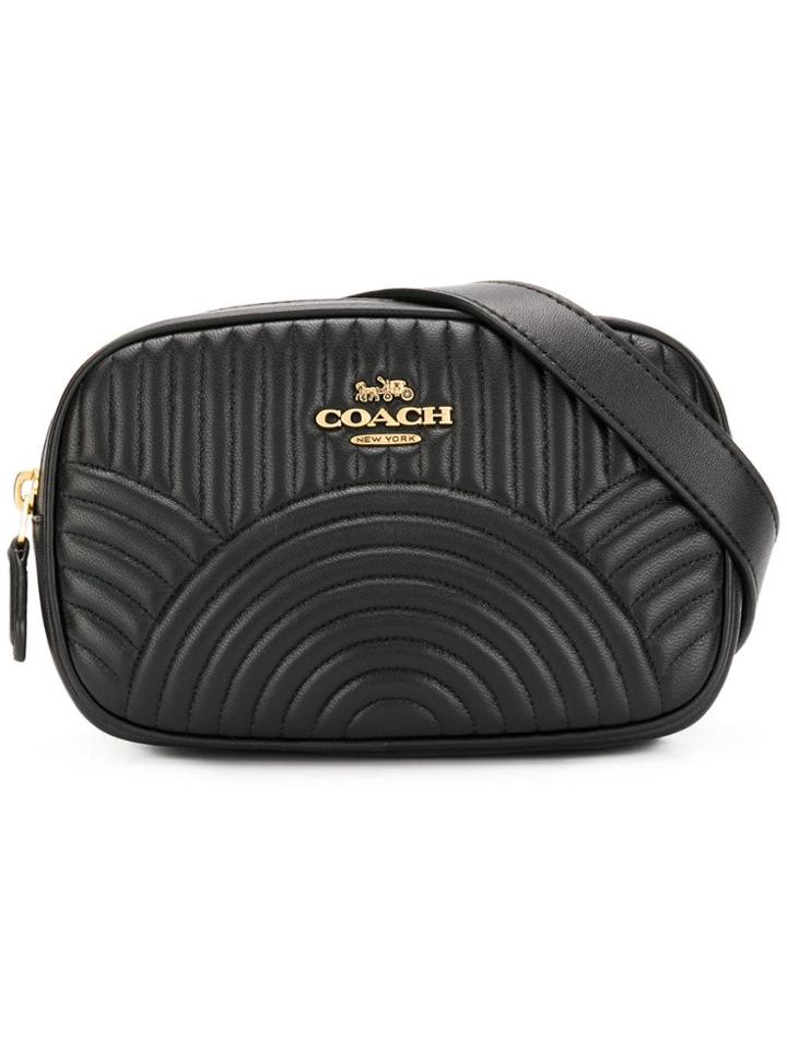 Coach Belt Bag With Deco Quilting - Black