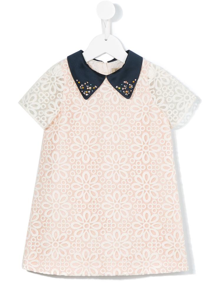 Hucklebones London - Battenberg Shift Dress - Kids - Cotton/polyester - 3 Yrs, Nude/neutrals