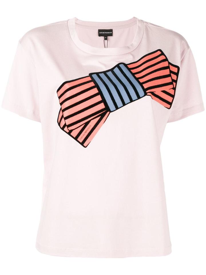 Emporio Armani Bow Print Short-sleeve T-shirt - Pink & Purple