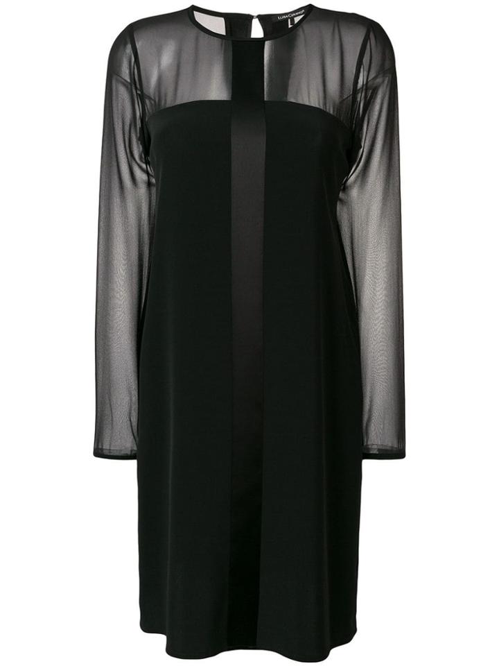Luisa Cerano Sheer Dress - Black