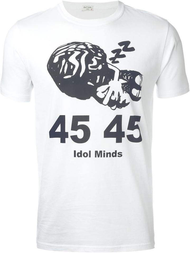 Paul Smith Jeans Idol Minds T-shirt, Men's, Size: M, White, Cotton