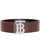 Burberry Reversible Monogram Motif Leather Belt - Red