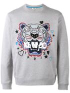 Kenzo Tiger X I Love You Sweatshirt, Men's, Size: Xl, Grey, Cotton