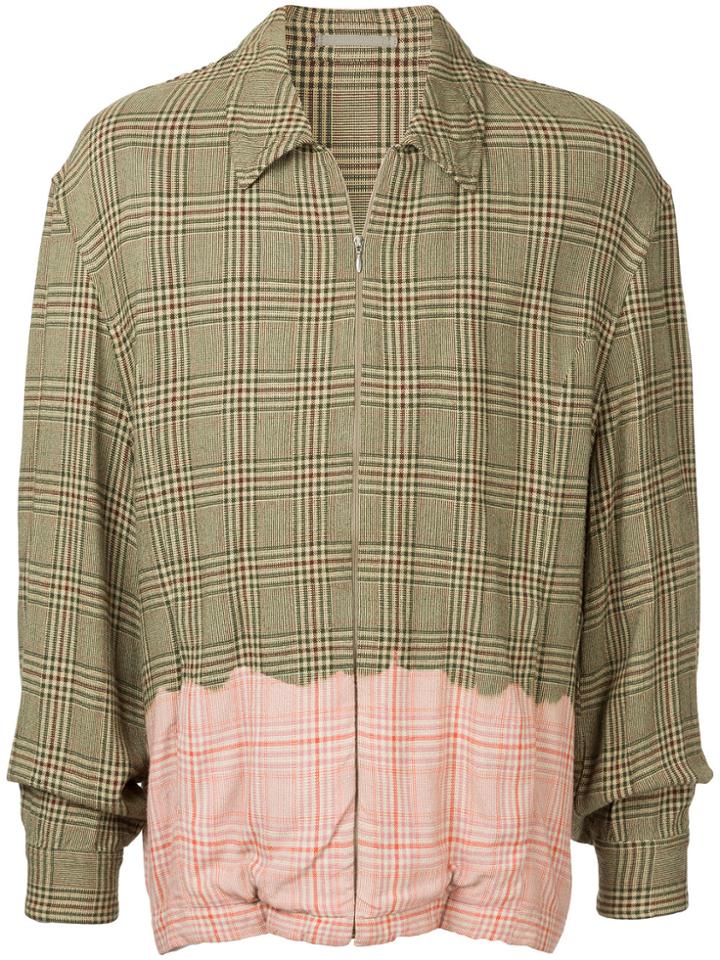 Comme Des Garçons Vintage Dipped Plaid Jacket - Green