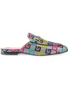 Gucci Princetown Velvet G Lurex Loafers - Multicolour