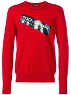 Dolce & Gabbana Logo Patch Sweater - Red