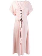 Marysia Short-sleeve Flared Dress - Pink